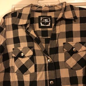Plaid Top w/ Belt